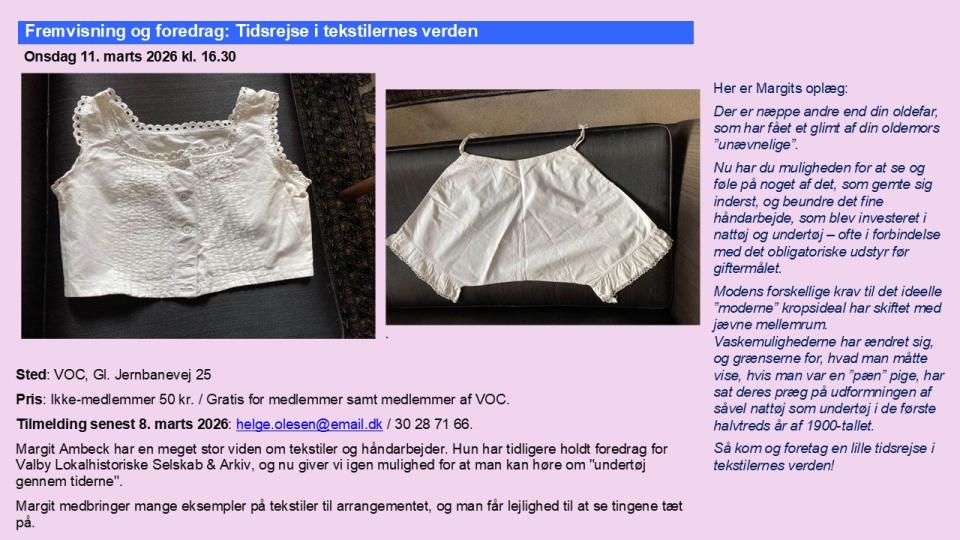 Lokalhistorisk selskab - Foredrag