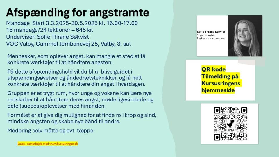 KURSUSRINGEN - Afspænding for angstramte