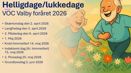 Helligdage/lukkedage forår 2026