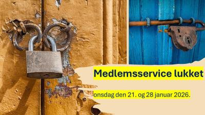 Medlemsservice lukket 21. og 28. Januar 2026