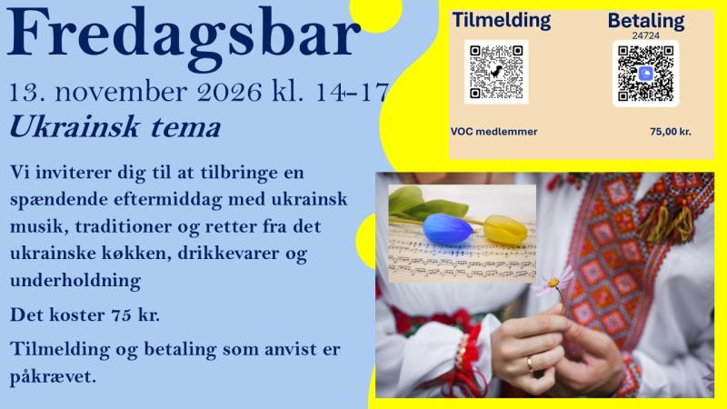 Fredagsbar i VOC Valby november 2026