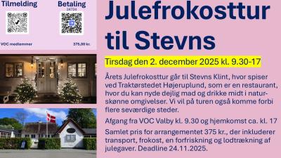 Julefrokosttur - 2. december 2025 yderligere oplysninger kommer