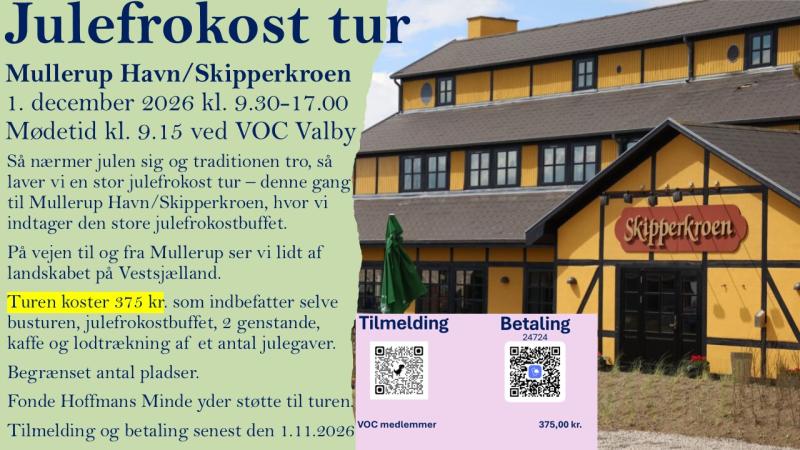 Julefrokosttur 2026 - Mullerup Havn/Skipperkroen