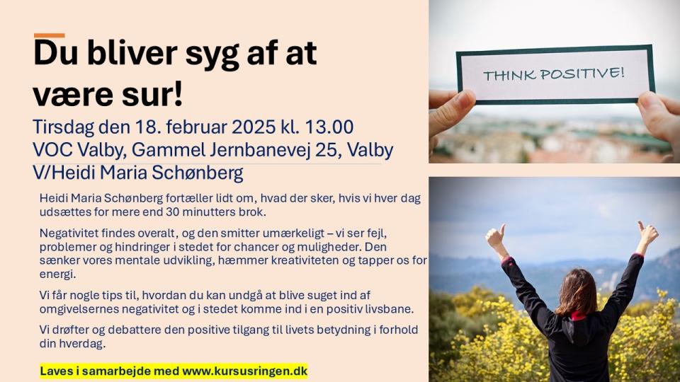 Du bliver syg af at være sur!