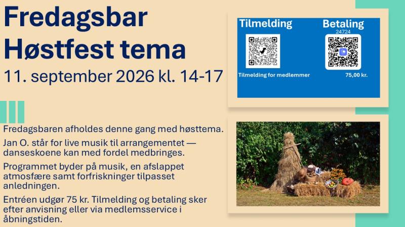 Fredagsbar 11.9. 2026