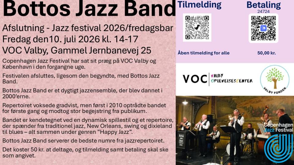 Bottos Jazz Band (CPHJF 2026) samt fredagsbar