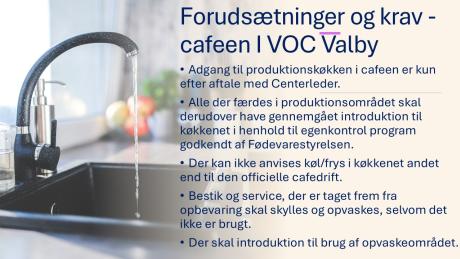 OBS - Køkken området i Cafeen