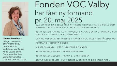 Ny formand for Fonden VOC Valby