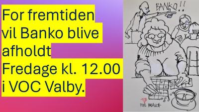 Banko fredage kl. 12.00